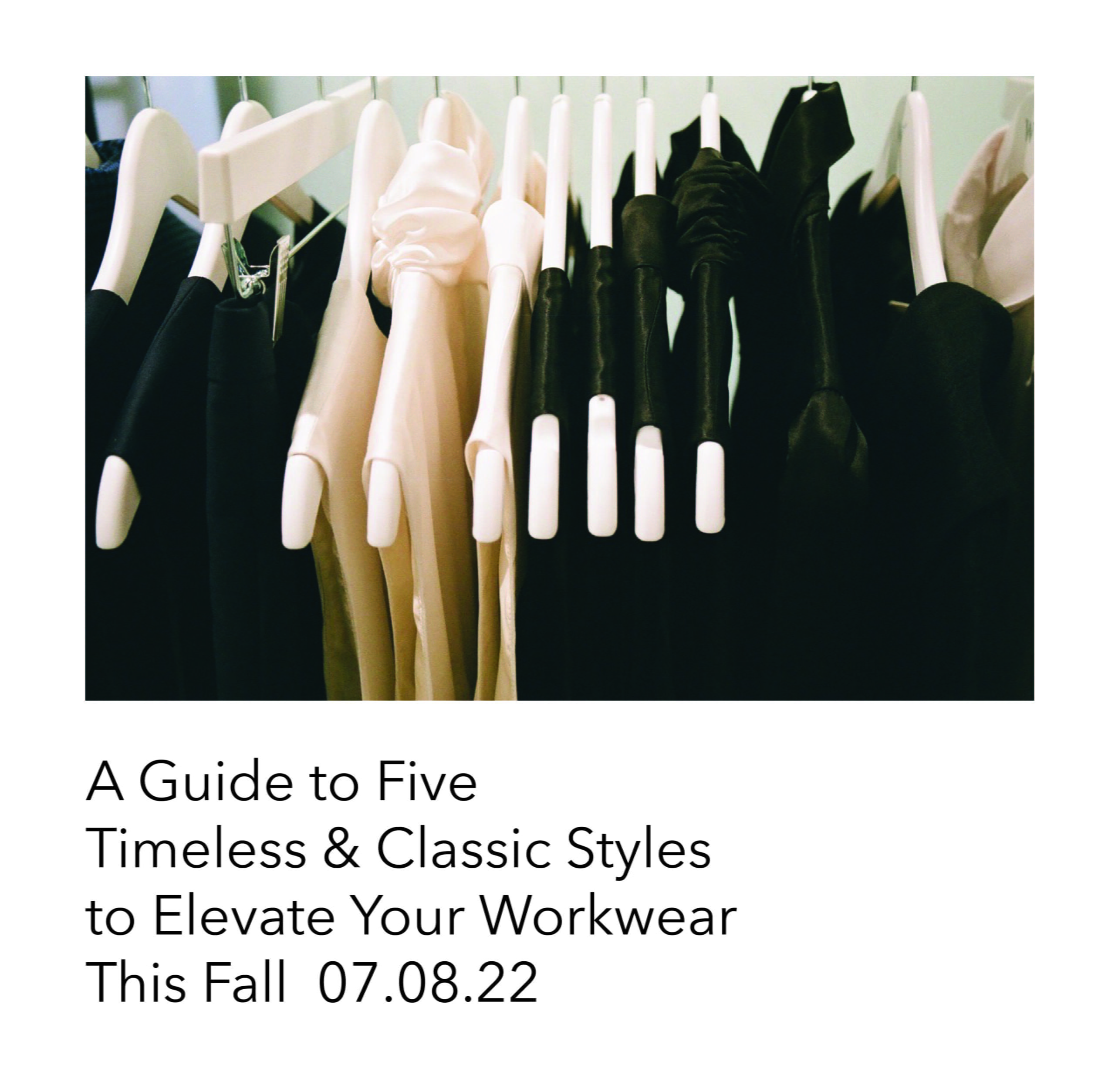 Cover photo featuring W10 fall workwear pieces