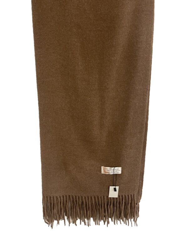 brown wool and cashmere scarf