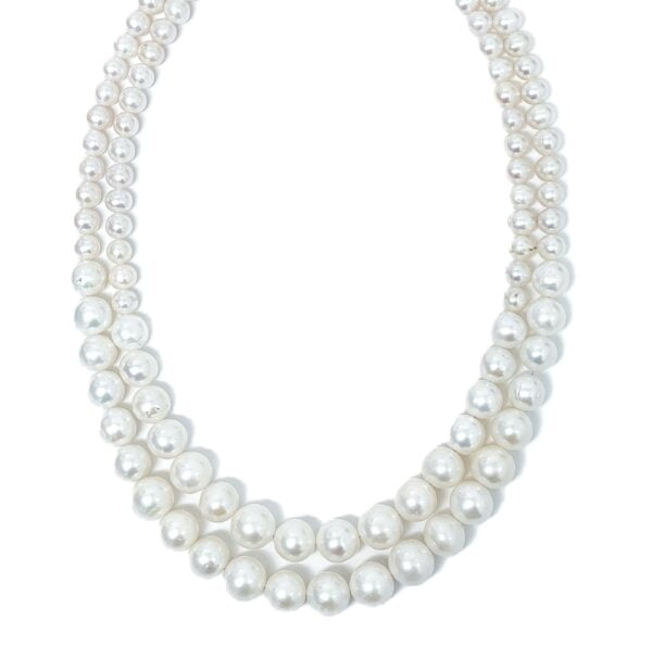W10 Colours Inc two strand fresh water pearl necklace Canadian made jewellery