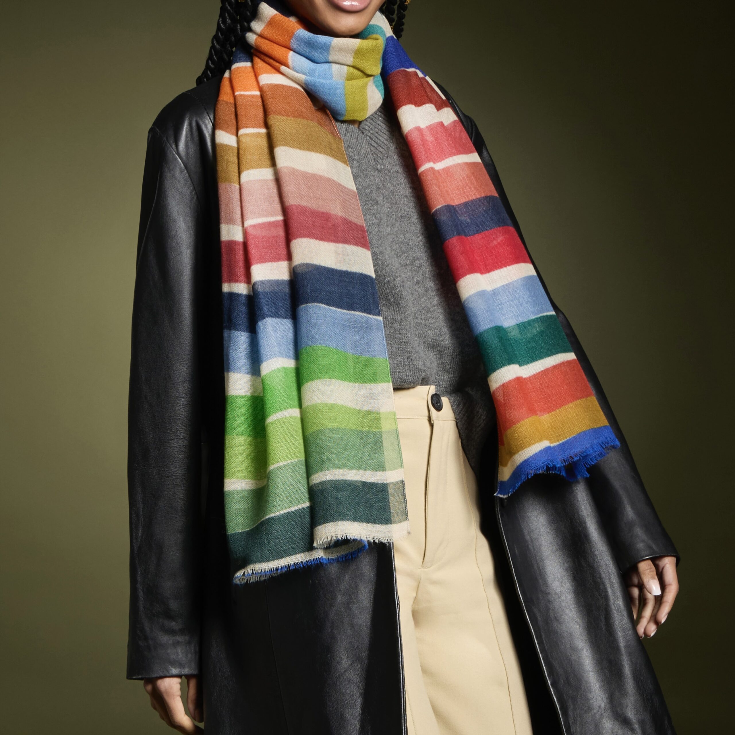 W10 Scarf Collection Made in italy scarf collection, 100% wool, silk, cashmere, and modal
